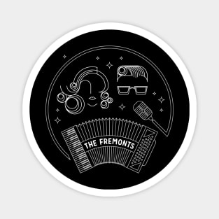 The Fremonts accordion logo in white Magnet